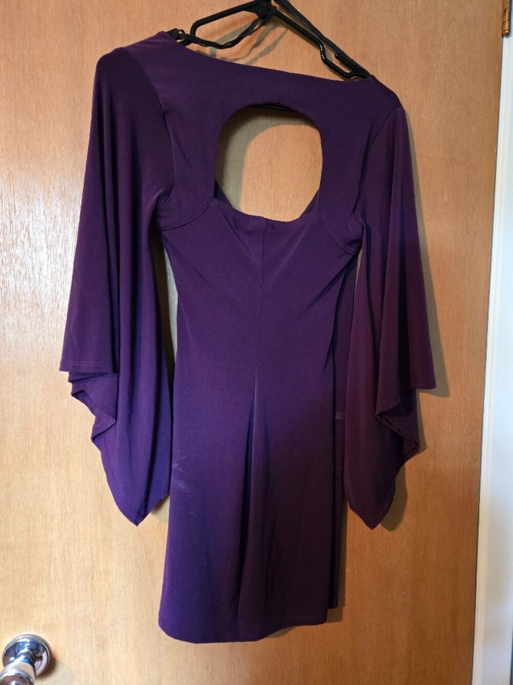 Frederick’s of Hollywood Purple Kimono Sleeve Cutout Mini Dress S